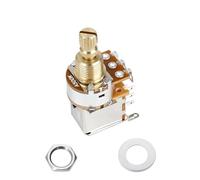 Banworks Full Brass 3/8" Thread Guitar Push Push Pots A500K 18-Spline Pots | 15mm Length Split Shaft Imperial Audio Taper Potentiometers for Fender Strat/Tele Gibson Les Paul LP/SG PRS 1Pc JT/XNQ-06