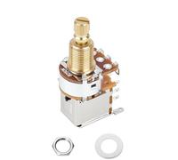 Banworks Full Brass 3/8" Thread Guitar Push Push Pots B250K 18-Spline Pots | 18mm Length Split Shaft Imperial Linear Taper Potentiometers for Fender Strat/Tele Gibson Les Paul LP/SG PRS 1Pc JT/XNQ-07