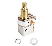 Banworks Full Brass A250K Imperial 3/8" Thread Push Pull Guitar Pots 18-Spline Split Long Shaft (18mm Length) Audio Taper Potentiometers for Fender Strat/Tele Gibson Les Paul LP/SG PRS JT/XNQ-28