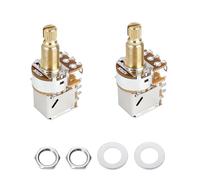 Banworks Full Brass A250K M8 Thread Push Pull Guitar Pots Metric Sized 18-Spline Split Long Shaft (18mm Length) Audio Taper Potentiometers for Squier, Epiphone, Ibanez, ESP Guitars 2Pcs JT/XNQ-26