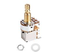 Banworks Full Brass A250K M8 Thread Push Push Guitar Pots Metric Sized 18-Spline Split Long Shaft (18mm Length) Audio Taper Potentiometers for Squier, Epiphone, Ibanez, ESP Electric Guitars JT/XNQ-05