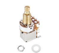 Banworks Full Brass A500K Imperial 3/8" Thread Push Push Guitar Pots 18-Spline Split Long Shaft (18mm Length) Audio Taper Potentiometers for Fender Strat/Tele Gibson Les Paul LP/SG PRS JT/XNQ-07