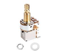 Banworks Full Brass A500K M8 Thread Push Push Guitar Pots Metric Sized 18-Spline Split Long Shaft (18mm Length) Audio Taper Potentiometers for Squier, Epiphone, Ibanez, ESP Electric Guitars JT/XNQ-05