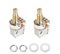 Banworks Full Brass B250K M8 Thread Push Pull Guitar Pots Metric Sized 18-Spline Split Long Shaft (18mm Length) Linear Taper Potentiometers for Squier, Epiphone, Ibanez, ESP Guitars 2pcs JT/XNQ-26