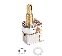 Banworks Full Brass B250K M8 Thread Push Push Guitar Pots Metric Sized 18-Spline Split Long Shaft (18mm Length) Linear Taper Potentiometers for Squier, Epiphone, Ibanez, ESP Electric Guitar JT/XNQ-05
