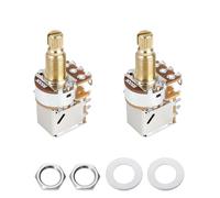 Banworks Full Brass B500K M8 Thread Push Pull Guitar Pots Metric 18-Spline | 18mm Length Split Shaft Linear Taper Guitar Potentiometers for Squier/Epiphone/IBZ/ESP Electric Guitars 2Pcs JT/XNQ-26