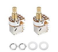 Banworks Full Brass B500K M8 Thread Push Pull Guitar Pots Metric Sized 18-Spline Split Short Shaft (15mm Length) Linear Taper Potentiometers for Squier/Epiphone/Ibanez/ESP Guitars 2Pcs JT/XNQ-25