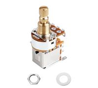 Banworks Full Brass M8 Thread Push Push A250K Guitar Pots Metric Sized 18-Spline Split Short Shaft (15mm Length) Audio Taper Potentiometers for Squier/Epiphone/Ibanez/ESP Electric Guitars JT/XNQ-04