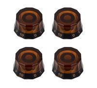 Banworks Guitar Control Knobs Metric Size 18 Spline 2 Volume 2 Tone Control Knobs Dodecagon Top Hat Knobs for Epiphone Les Paul LP SG Style Electric Guitars Pack of 4 JT/XN-12 Light Amber