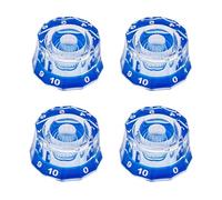 Banworks Guitar Control Knobs Metric Size 18 Spline 2 Volume 2 Tone Control Knobs Dodecagon Top Hat Knobs for Epiphone Les Paul LP SG Style Electric Guitars Pack of 4 JT/XN-12 Blue