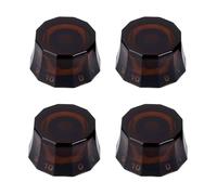 Banworks Guitar Control Knobs Metric Size 18 Spline 2 Volume 2 Tone Control Knobs Dodecagon Top Hat Knobs for Epiphone Les Paul LP SG Style Electric Guitars Pack of 4 JT/XN-12 Dark Amber