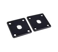 Banworks Guitar Output Jack Plate with Oblong Hole for Anti-Rotation Output Jack, Square Plastic Jack Plate Replacement Compatible with Epiphone Les Paul Electric Guitars Pack of 2 JT/CKDP-04 Black