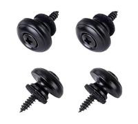 Banworks Guitar Strap Buttons End Pins with Felt Washers & Mounting Screws | Compatible with Gibson Fender Epiphone Squier Electric Guitars & Bass Guitars Pack of 4 JT/BDK-04 Black