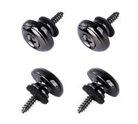 Banworks Guitar Strap Buttons End Pins with Felt Washers & Mounting Screws | Compatible with Gibson Fender Epiphone Squier Electric Guitars & Bass Guitars Pack of 4 JT/BDK-04 Black Nickel