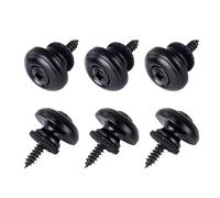 Banworks Guitar Strap Buttons Guitar End Pins with Felt Washers and Mounting Screws for Gibson Fender Epiphone Squier Electric Guitars & Bass Guitars Pack of 6 JT/BDK-04 Black
