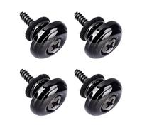 Banworks Guitar Strap Buttons Guitar End Pins with Felt Washers and Mounting Screws for Gibson Fender Epiphone Squier Electric Guitars & Bass Guitars Pack of 4 JT/BDK-04 Black Nickel