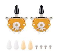 Banworks Guitar Vintage 3-Way Blade Switch 3 Position Pickup Selector Lever Switch with 6 Tips for Fender/Squier Stratocaster Strat ST Telecaster Tele Style Electric Guitar Pack of 2 JT/DWQ-05