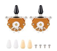 Banworks Guitar Vintage 5-Way Blade Switch 5 Position Pickup Selector Lever Switch with 6 Tips for Fender/Squier Stratocaster Strat ST Telecaster Tele Style Electric Guitar Pack of 2 JT/DWQ-06