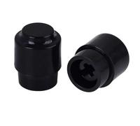 Banworks Guitars Cross Slot Blade Switch Tip Dual 4mm & 5mm Inner Diameter Barrel Pickup Selector Switch Caps Fits Imperial Fender CRL Oak Grigsby & Asian Metric Switches Pack of 2 JT/DWQM-10 Black