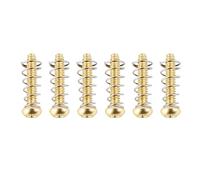 Banworks Imperial #6-32 UNC × 3/4" Guitar Single Coil Pickup Mounting Screws with Springs Pickup Height Adjustment Screws Set for USA/MEX Fender Stratocaster Strat ST Pack of 6 JT/SYQLS-04 Golden