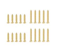 Banworks Imperial Guitar Humbucker Pickup Frame Mounting Screws Set Flat Head Countersunk Pickup Ring Mounting Screws Kit for Gibson Les Paul SG 10pcs Long + 10pcs Short Screws JT/SYQLS-03 Golden