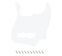 Banworks Jazz Bass Pickguard 1-Ply 10-Hole J Bass JB Scratch Plate | for USA/Mexican Modern Style Fender Jazz Bass JT/HB-11 White