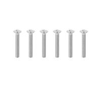 Banworks Metric 2.5x16mm M2.5 Guitar Tuning Pegs Button Screws Oval Head Guitar Machine Heads Screws for Les Paul LP Stratocaster Strat ST Tele Electric Bass Acoustic Guitar 6Pcs JT/JXQLS-03 Chrome