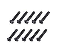 Banworks Metric 2.8x17mm Guitar Single Coil Pickup Mounting Screws | Pickup Height Adjustment Screws Set for Squier Stratocaster Strat ST Telecaster Tele TL Pack of 10 JT/DXQLS-02 Black
