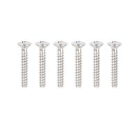 Banworks Metric 3.5x22mm M3.5 Electric Guitar Single Coil Pickup Height Adjustment Screws Countersunk Pickup Mounting Screws Set for Squier Stratocaster Strat ST Tele TL Pack of 6 JT/DXQLS-03 Chrome
