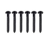 Banworks Metric 3.6x30mm M3.6 Electric Guitar Vintage 6-point Tremolo Bridge Mounting Screws Non-Countersunk Screws Accessories for Squier Stratocaster Strat ST Style Guitars 6Pcs JT/QQLS-02 Black