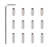 Banworks Metric M3x8/10/12mm Stainless Steel Guitar Tremolo Bridge Saddle Height Adjustment Screws for Imported Strat/Tele Electric Guitars or Bass Guitars Pack of 12 JT/QMLS-02 Chrome