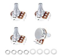 Banworks Metric M8 Thread A250K+B250K Mini Electric Guitars Pots 2A2B Aluminum 18-Spline Split Short Shaft (15mm Length) Audio & Linear Taper Potentiometers for Squier/Epiphone/Ibanez/ESP JT/XNQ-02