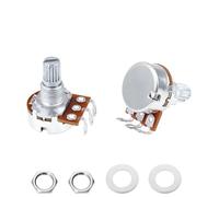Banworks Metric M8 Thread B250K Mini Guitar Pots Aluminum 18-Spline Split Short Shaft (15mm Length) Linear Taper Electric Guitars Potentiometers for Squier, Epiphone, Ibanez, ESP Pack of 2 JT/XNQ-02