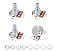 Banworks Metric M8 Thread B500K Guitar Mini Pots Aluminum 18-Spline Pots | 15mm Length Split Shaft Linear Taper Electric Guitars Potentiometers for Squier Epiphone IBZ ESP Pack of 4 JT/XNQ-02