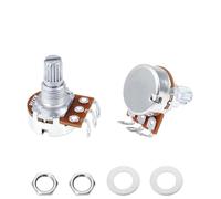Banworks Metric M8 Thread B500K Guitar Mini Pots Aluminum 18-Spline Pots | 15mm Length Split Shaft Linear Taper Electric Guitars Potentiometers for Squier Epiphone IBZ ESP Pack of 2 JT/XNQ-02