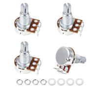 Banworks Metric M8 Thread B500K Mini Guitar Pots Aluminum 18-Spline Split Long Shaft (18mm Length) Linear Taper Electric Guitars Potentiometers for Squier, Epiphone, Ibanez, ESP Pack of 4 JT/XNQ-03