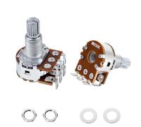 Banworks Metric M8 Thread MN250K Mini Blend Pots Dual Balance 18-Spline Split Long Shaft (18mm Length) Potentiometer with Center Detent for Squier/Epiphone/Ibanez/ESP Electric Guitars 2Pcs JT/XNQ-01
