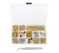 Banworks Metric Sized 258pcs Electric Guitar Screws Kit for Tele/Strat Bridge, Neck Plate, Pickup Rings, Humbucker Pickups, ST/TL Pickups, Pickguards, Tuners, Pickup Selector Switch, Strap End Pins