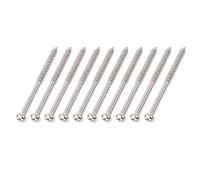 Banworks Metric Thread 2.6x36 mm M2.6 Electric Bass Pickup Screw Set Pickup Mounting Screws Kit for JB PB P90 JM Style Electric Guitar Bass Pickup Pack of 10 JT/SXQLS-04 Chrome