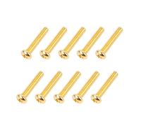Banworks Metric Thread 2.8x17mm M2.8 Electric Guitar Single Coil Pickup Mounting Screws Pickup Height Adjustment Screw Set for Squier Stratocaster Strat ST Telecaster Tele TL 10Pcs JT/DXQLS-02 Golden