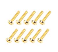 Banworks Metric Thread 3.3x18mm M3.3 Electric Guitar Single Coil Pickup Mounting Screws Pickup Height Adjustment Screw Set for Squier Stratocaster Strat ST Telecaster Tele TL 10Pcs JT/DXQLS-02 Golden