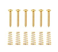 Banworks Metric Thread 3x21.5mm M3 Electric Guitar Single Coil Pickup Humbucker Wood Mounting Screws Set for Tele Neck Pickups Super Strat and Other Wood Mounting Pickups Pack of 6 JT/DXQLS-01 Golden