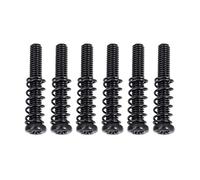 Banworks Metric Thread 3x21.8mm M3 Stainless Steel Tremolo Bridge Saddle Intonation Screws and Spring Set for Imported Strat/Tele Electric Guitar Bass Bridges 6 Screws + 6 Springs JT-QMLS-01 Black