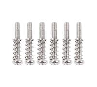Banworks Metric Thread 3x21.8mm M3 VStainless Steel Tremolo Bridge Saddle Intonation Screws and Spring Set for Imported Strat/Tele Electric Guitar Bass Bridges 6 Screws + 6 Springs JT-QMLS-01 Chrome