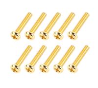 Banworks Metric Thread 4x22mm M4 Electric Guitar Single Coil Pickup Mounting Screws Pickup Height Adjustment Screws Set for Squier Stratocaster Strat ST Telecaster Tele TL 10Pcs JT/DXQLS-02 Golden