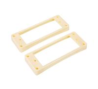 Banworks Mini Humbucker Rings Plastic Flat Top Curved Bottom Humbucker Pickup Covers 10x10mm Guitar Pickup Frame for Les Paul LP Style Electric Guitars Pack of 2 JT/SYQG-17 Cream