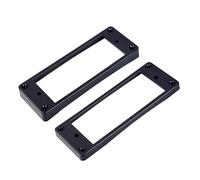 Banworks Mini Humbucker Rings Plastic Flat Top Curved Bottom Humbucker Pickup Covers 6x6mm + 10x10mm Guitar Pickup Frame for Les Paul LP Style Electric Guitars Pack of 2 JT/SYQG-17 Black