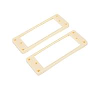 Banworks Mini Humbucker Rings Plastic Flat Top Curved Bottom Humbucker Pickup Covers 6x6mm Guitar Pickup Frame for Les Paul LP Style Electric Guitars Pack of 2 JT/SYQG-16 Cream