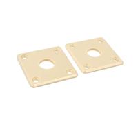 Banworks Plastic Guitar Jack Plate Square Flat Output Jackplates Cover for Epiphone Epi LP Les Paul Electric Guitars Pack of 2 JT/CKDP-03 Cream