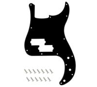 Banworks Precision Bass Pickguard 1-Ply 13-Hole P Bass PB Scratch Plate | P Bass Pickguard for USA/Mexican Modern Style Fender Precision Bass JT/HB-10 Black